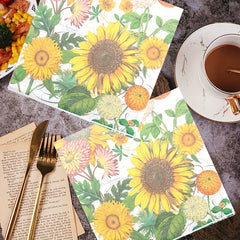 Sunflower Luncheon Napkins - 20pcs - Sunflower Theme Party Supplies