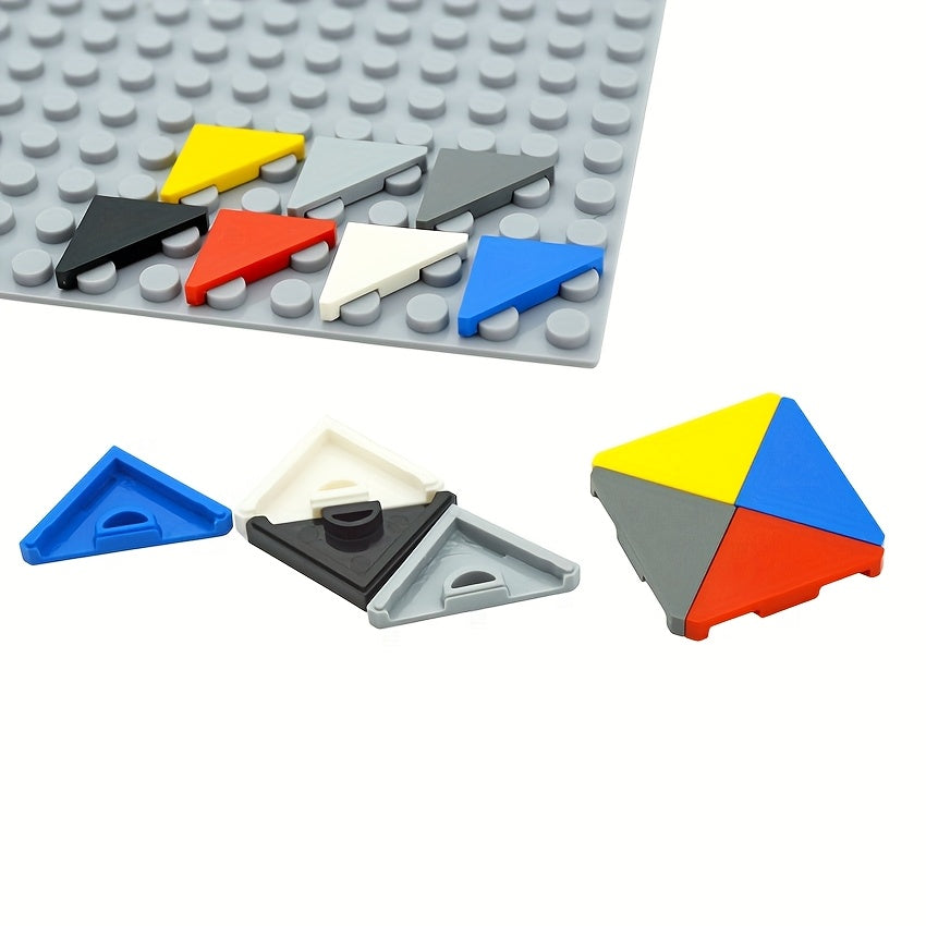 100pcs Triangle Light Board 2x2 Building Blocks Smooth Tiles