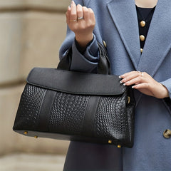 Textured Handbag Flap Satchel Bag Women's Versatile Purse
