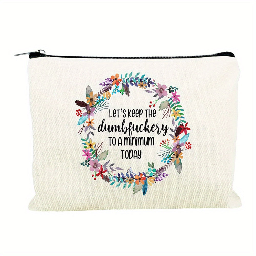 Funny Canvas Cosmetic Bag Makeup Bags Travel Bag Birthday Gifts
