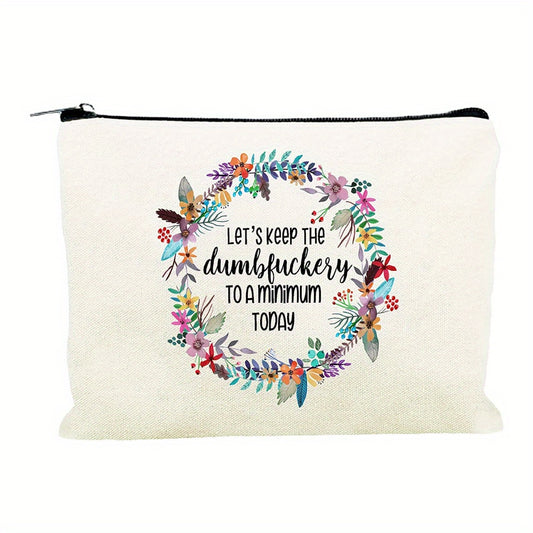 Funny Canvas Cosmetic Bag Makeup Bags Travel Bag Birthday Gifts