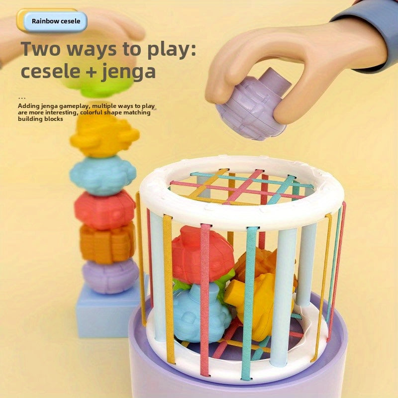 Rainbow Sesame Sensory Toy for Babies - Shape Recognition & Motor Skills