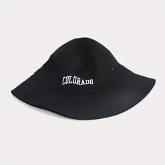 Letter Embroidery Bucket Hat UV Protection Sunshade Basin Hat