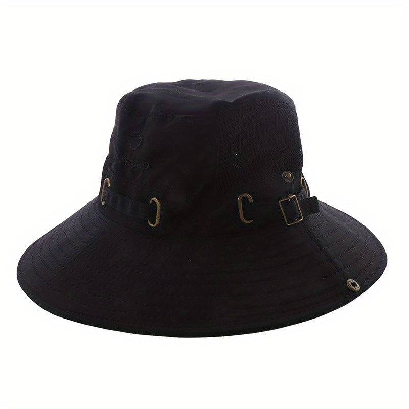 Breathable Mesh Fisherman Hat Sun Protection Drawstring Hat