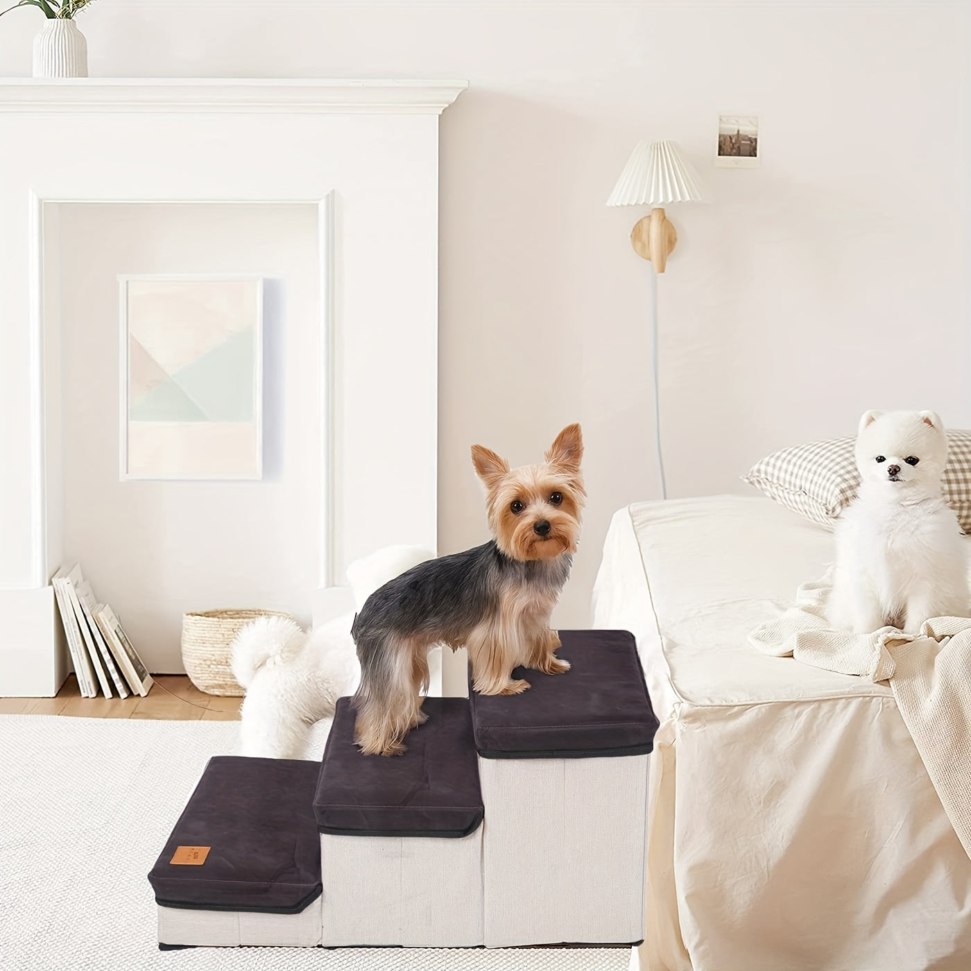 Foldable 3 Layer Dog Stairs For Small Dogs Cats
