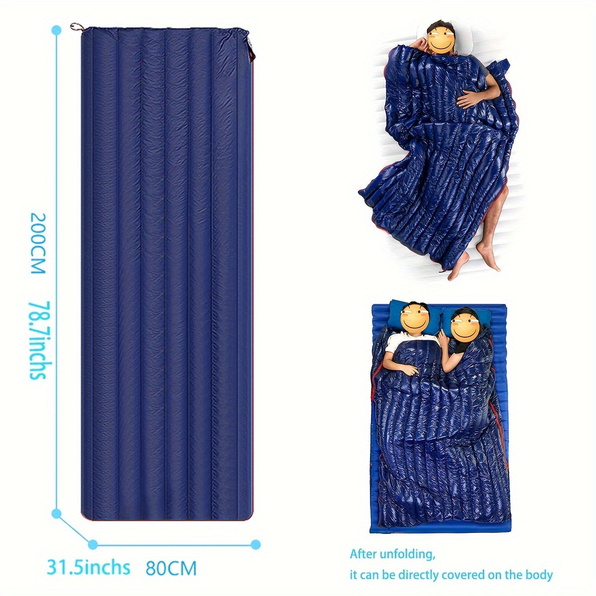 Ultralight 32F Down Sleeping Bag Envelope Compact Lightweight