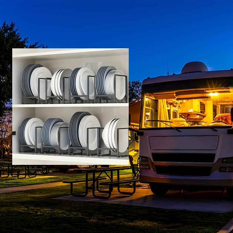 Drawer Dish Storage Rack Plate Rack Holder Cabinet Inside Kitchen