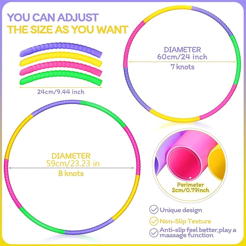 Adjustable Weight Plastic Hoops for Kids Sports Exercise