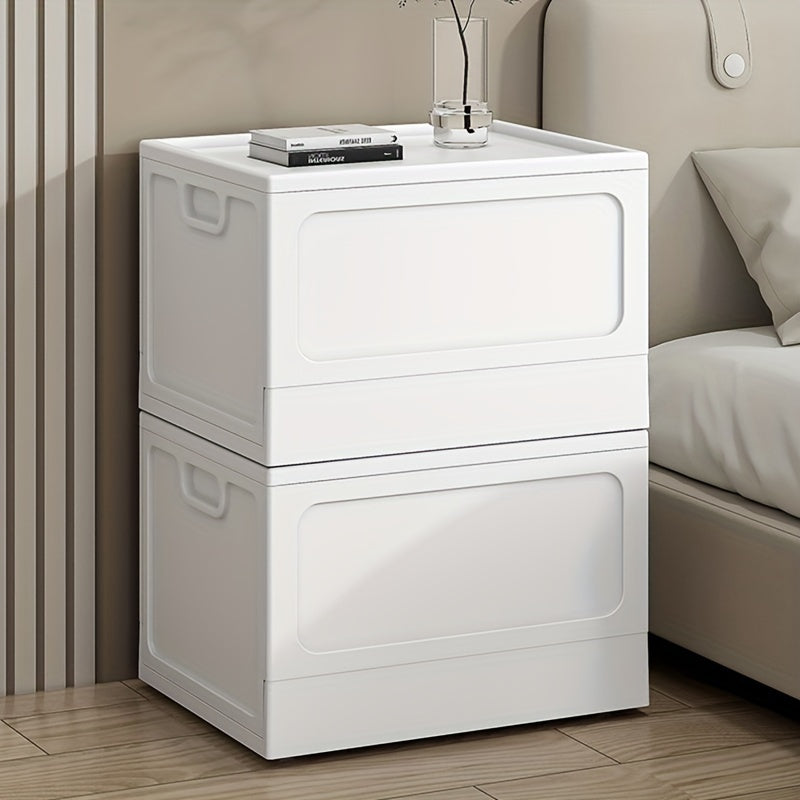1pc Plastic Folding Storage Bin Wardrobe Clothes Storage Box