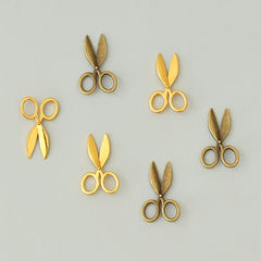 Antique Bronze & Golden Scissors Alloy Micro Scale Realistic Dollhouse Decor