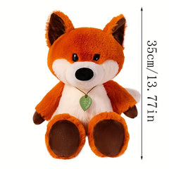 Plush Toy Set Panda Fox & Elephant Stuffed Animals Green Hearts Soft Polyester
