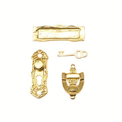 Vintage Metal Door Locks for Dollhouse Golden Finish