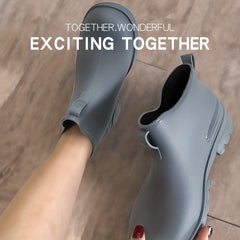 Women's Waterproof Rain Boots Solid Non slip Outdoor Rain Boots
