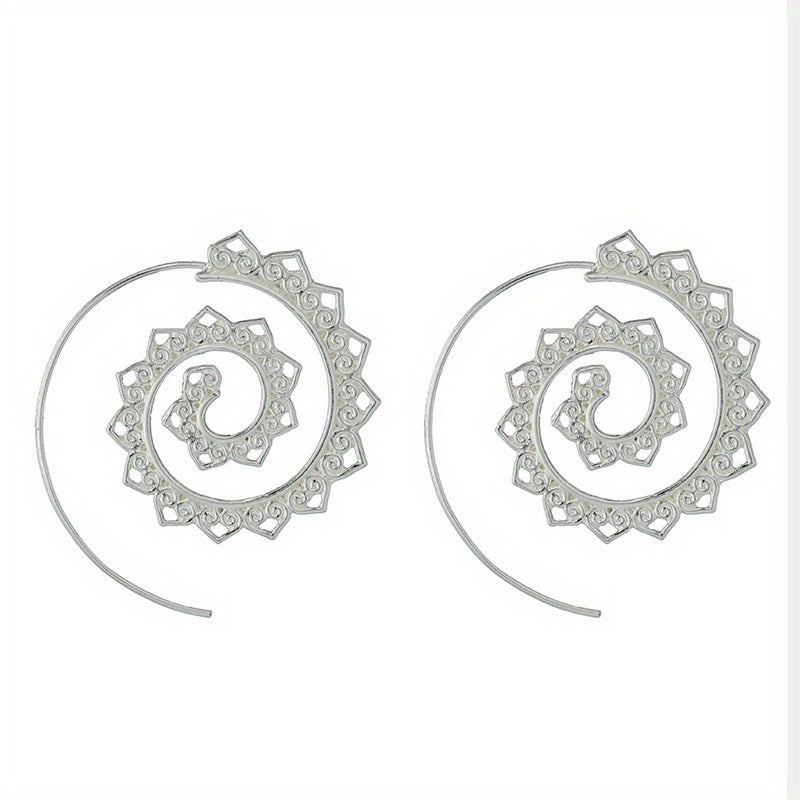 Leaf Spiral Personality Earrings