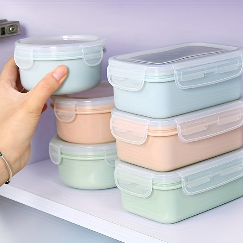 Mini Round Food Preservation Box Rectangular Plastic Storage Box