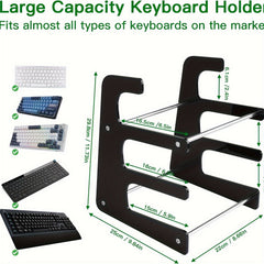 Acrylic Keyboard Stand 3 Layer Storage Rack