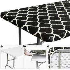 Elastic Outdoor Table Cover Waterproof PVC Cloth