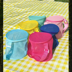 Kids Mesh Shell Storage Bag for Beach Sand Toys