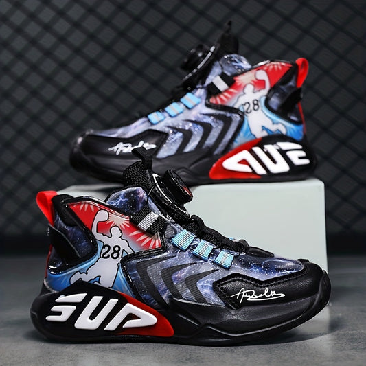 Men's High Top Basketball Shoes Breathable Non Slip Sneakers