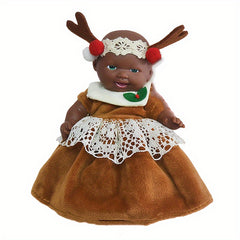 2pcs Reborn Dolls Toy Soft Vinyl Dolls Set Christmas Gift