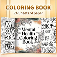 Mindful Phrases Adult Coloring Book: Stress Relief Designs