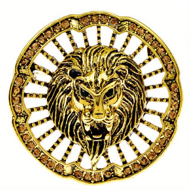 Retro Hollowed Out Lion Brooch Coat Suit Pin Corsage