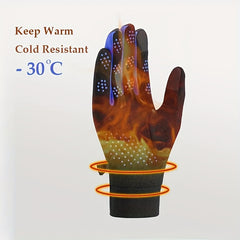 Winter Warm Touch Screen Thermal Gloves for Men Women - Windproof