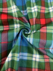  Plaid Print Elastic Drawstring Trousers