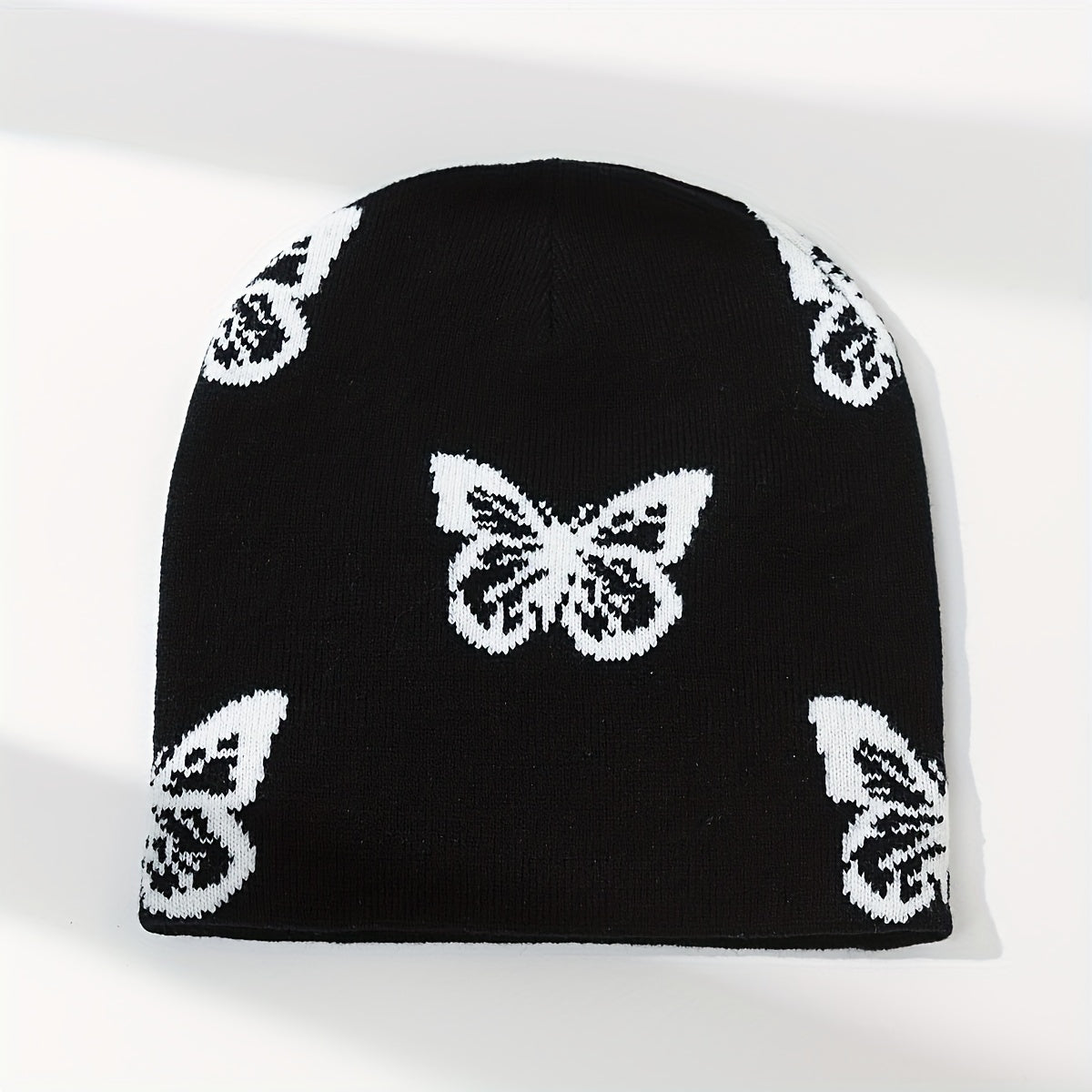 Men's Jacquard Butterfly Woolen Hat Knitted Beanie