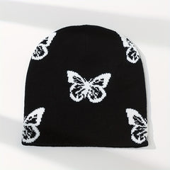 Men's Jacquard Butterfly Woolen Hat Knitted Beanie