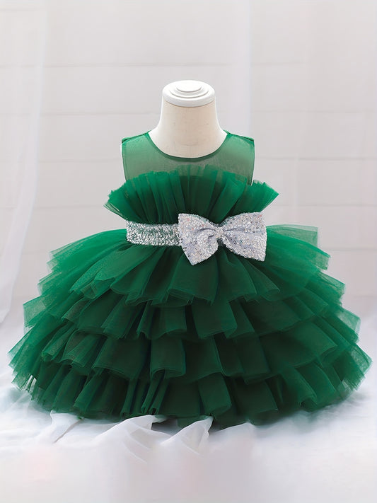 Toddler Girls Birthday Princess Dress Mesh Sleeveless Tutu Dress