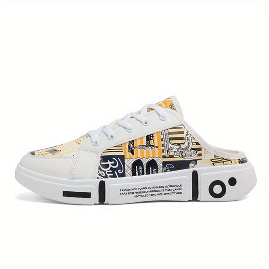 Men's Graphic Slip-On Mule Shoes
