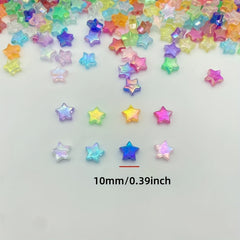 100pcs 10mm AB Five Pointed Star Beads Acrylic Loose Spacer DIY Accessories