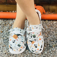 Women's Colorful Halloween Pattern Canvas Shoes Lightweight Walking Shoe