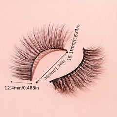 3 Pairs Fluffy Natural Look Faux Mink Lashes Soft Reusable Eyelashes