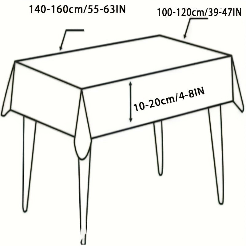 Waterproof Nordic Style Tablecloth PVC Rectangular Dining Table Cover