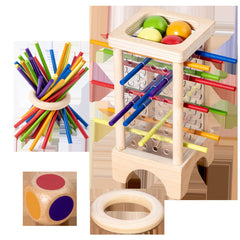 Wooden Dice Game Interactive Math Puzzle Toy Counting Family Travel Game