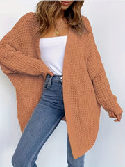  Open Front Long Sleeve Cardigan