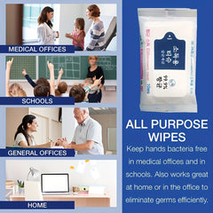10pcs pack Antibacterial Cleaning Wipes for School Home and Office