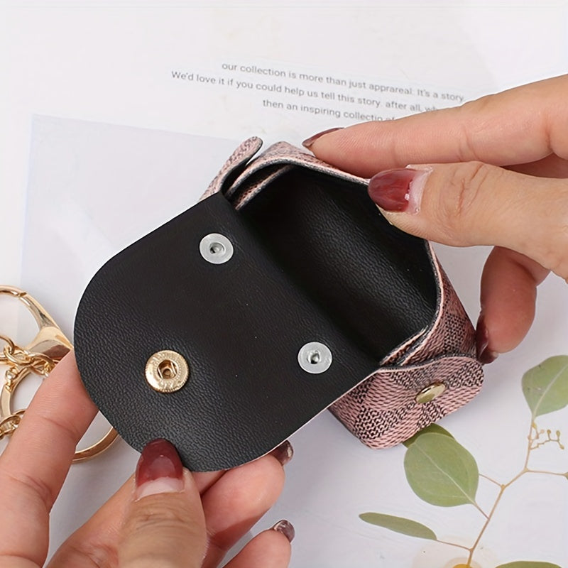 Mini Vintage Print Coin Purse Retro Key Holder Bag