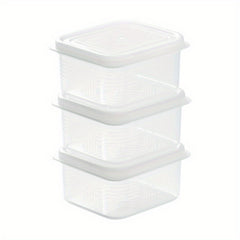 3pcs Plastic Refrigerator Storage Box Transparent Fridge Fruit Vegetable Crisper