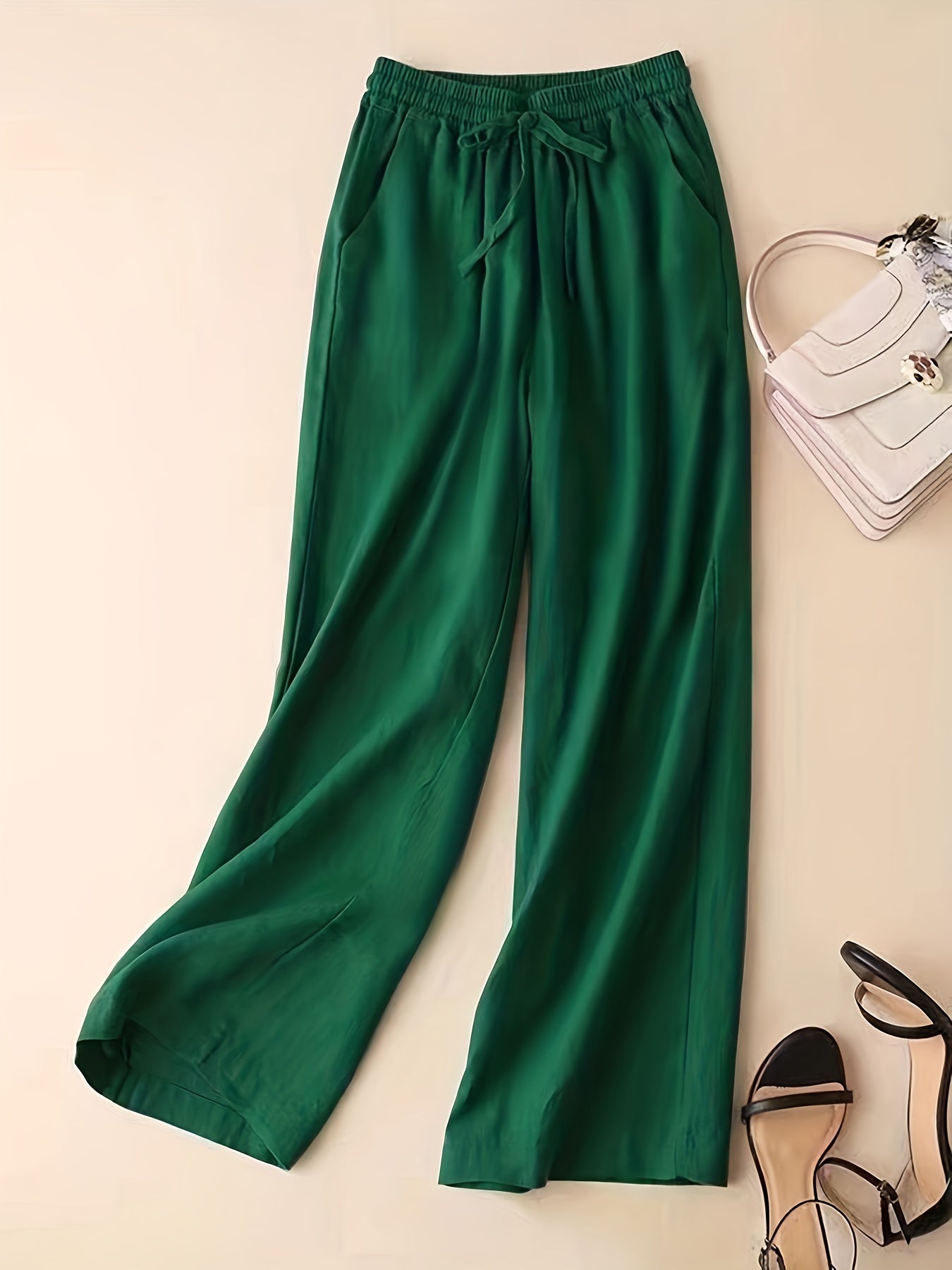Drawstring Wide Leg Pants Casual Loose Pants