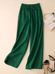 Drawstring Wide Leg Pants Casual Loose Pants