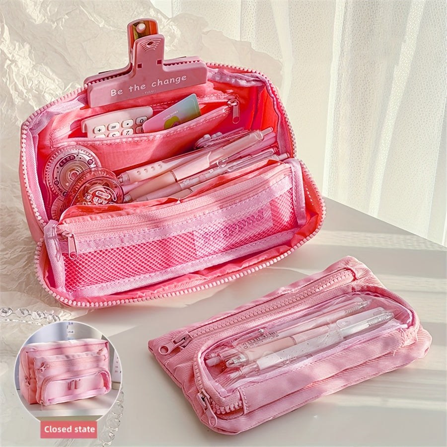 Large Capacity Pencil Case for Office School Men Women