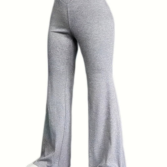  Wrap High Waist Flared Leg Yoga Pants
