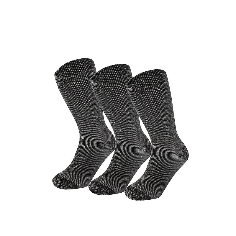 Men's Warm Wool Socks for Outdoor Running, 3 Pairs