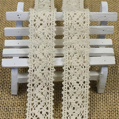 6 56ft Cotton Lace Ribbon Beige Lace Trim for DIY Clothing Accessories