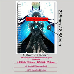 Customizable Spiral Notebook Plain Ruled Diary Soft Cover