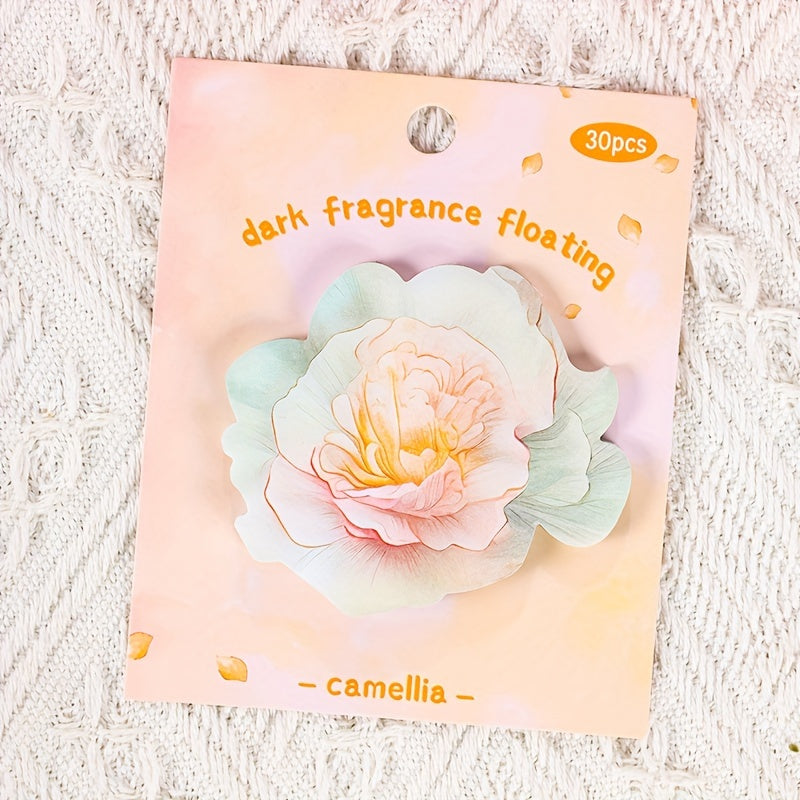 30 Sheets Retro Floral Sticky Notes Memo Stickers