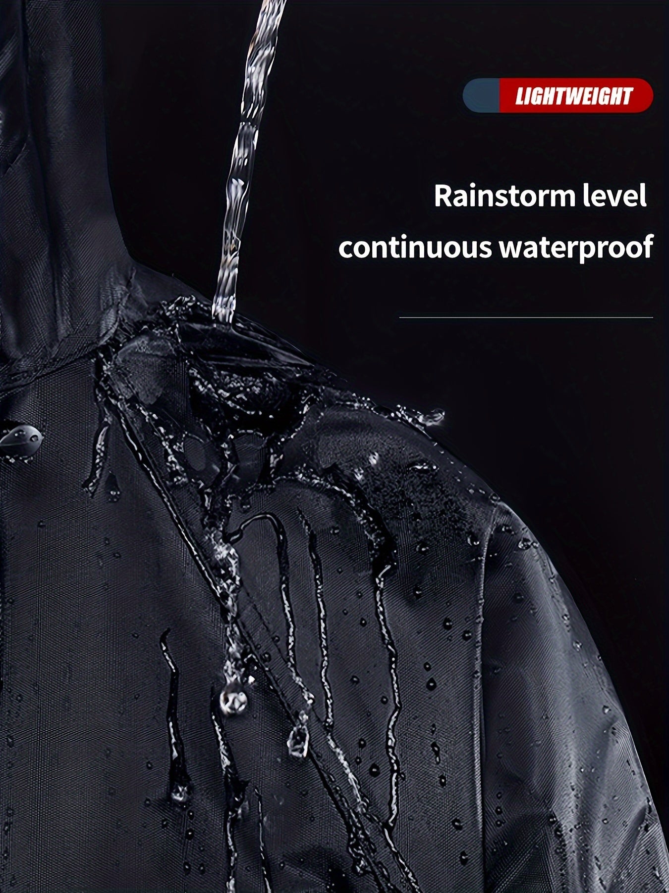 Men's Lightweight Waterproof Hooded Raincoat